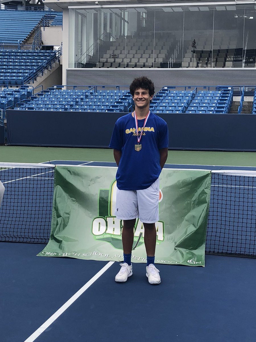 Congratulations to sophomore Brandon Carpico from Gahanna Lincoln for winning the #OHSAA Division I Singles State Championship! 🎾 <a href="/GLHS_Athletics/">Gahanna Lincoln Athletics</a>