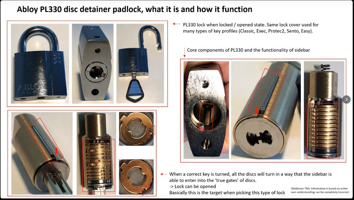 layer_one's tweet photo. Awesome talk about picking the brand new Abloy Easy disc-detainer lock by idanhurja in the Lockpicking Village "Talks" channel on Discord! https://t.co/uPZdJqqV8S https://t.co/qbcSUytbZi