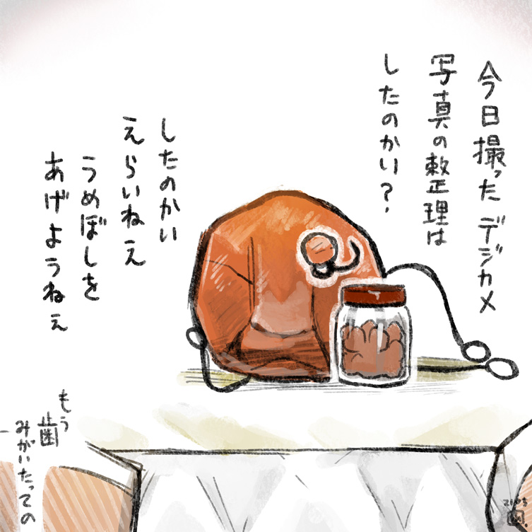 寝る前の何かあるごとに梅干しを渡そうとしてくるうめぼし 