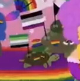 Everyone shut up they have aroace turtles on blues clues