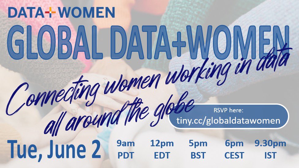 What !!!! A global #datapluswomen event and you haven’t registered yet ?Help us promoting this unique opportunity to meet inspiring data women ! Details here : usergroups.tableau.com/globaldatawomen
<a href="/TheHeidiK/">Heidi Kalbe</a> <a href="/Desinvisibles/">Rachel Costa</a> <a href="/MaryseMonen/">✨ Maryse ✨</a> <a href="/illonage/">Geraldine (Gigi) Zanolli</a> 
<a href="/archalingam/">Archana Ganeshalingam</a> <a href="/emilykund/">Emily Kund</a> #datafam