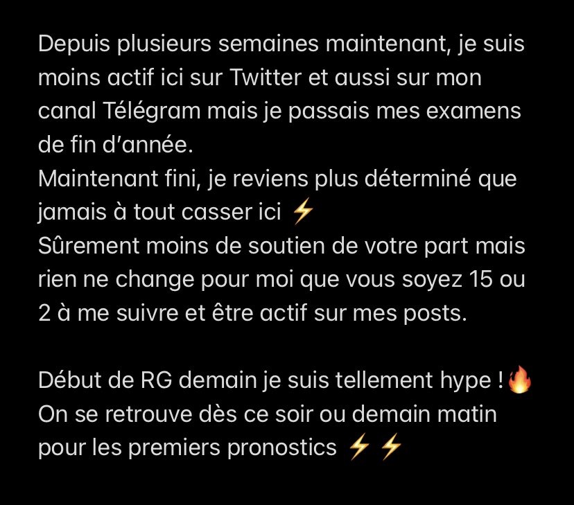 AzixPronos's tweet image. I’M BACK !!!! 

⚡️⚡️⚡️⚡️⚡️⚡️⚡️

#TeamParieur