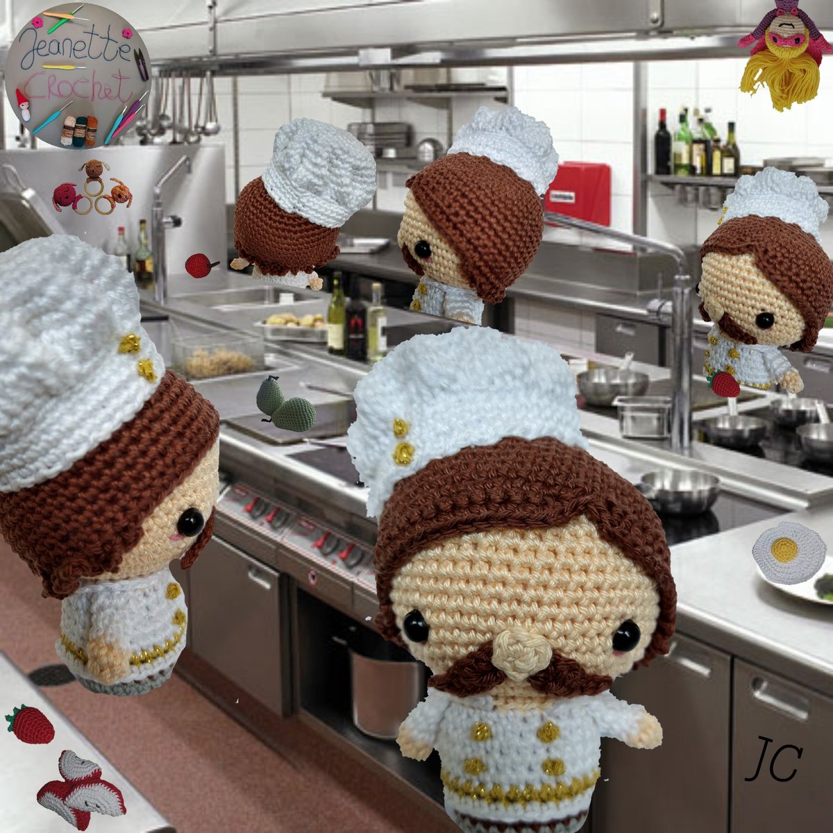 JeanetteCrochet's tweet photo. Panic in the kitchen

The Mini Kingdom 
The Chef 

#jeanettecrochet #crochet #haken #minivolkje #minikingdom #amigurumi #amigurumidoll #amigurimilove #amigurumiaddict #amigurumitoy  #crochetting #crochetersofinstagram #instahaken #hakenisontspannend #hakeniship #hakenisverslavend https://t.co/jBYLfpJrfj
