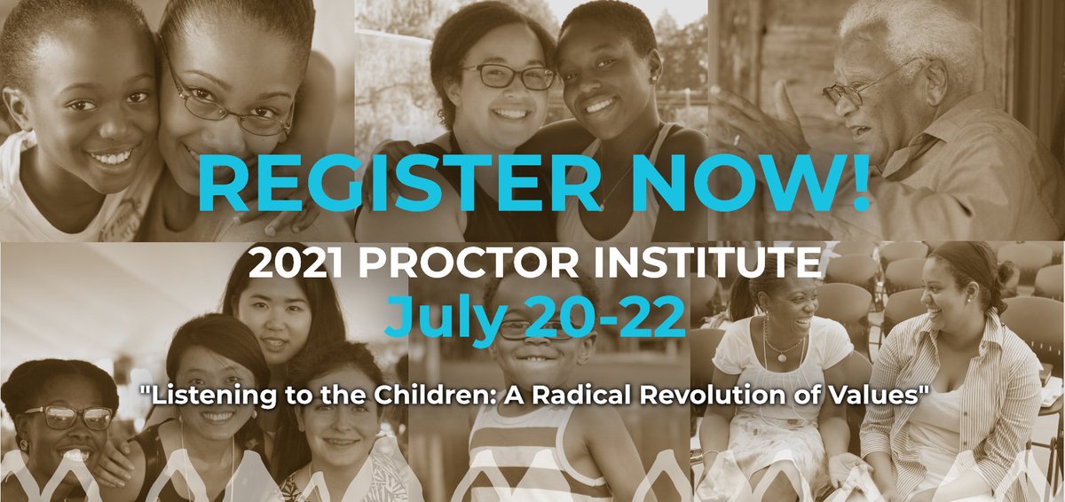 ChildDefender's tweet photo. It takes a village to care for, protect, & advocate on behalf of America's children. Join the movement for children and attend this year's virtual #CDFProctor Institute, entitled "Listening to the Children: A Radical Revolution of Values." Register today: https://t.co/LxQS47azlf https://t.co/DYPzVxupHu