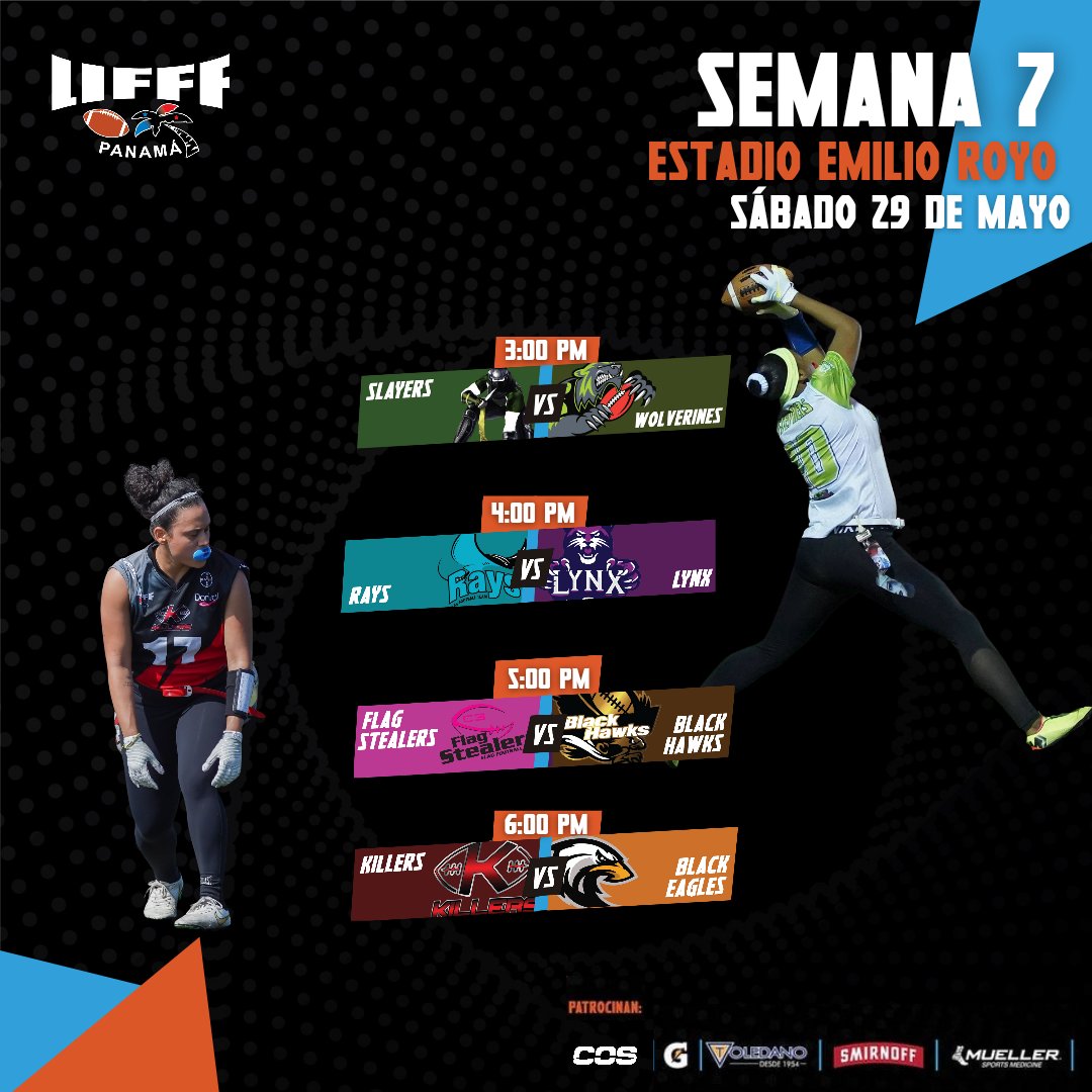 Hoy desde las 3:00pm seguimos con la semana 7, con 4 Juegos!🔥🏟️