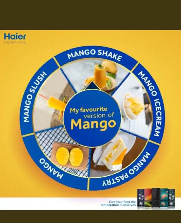 AhujaSakshi13's tweet photo. @IndiaHaier My favourite version of Mango 🥭 is MANGO MILKSHAKE 😍 - 2°C
Amazing Refrigerator with Smart features 😍
#TwitterContest #ContestAlert #ParticipateNow
#MagicConvertible #BMR #InspiredLiving
Join in
@edrinalo25
@Asha28066024
@NiharikaMajumd4
@VaishaliMaisur2
@beingAsif_1 https://t.co/JE0kgD4zmI