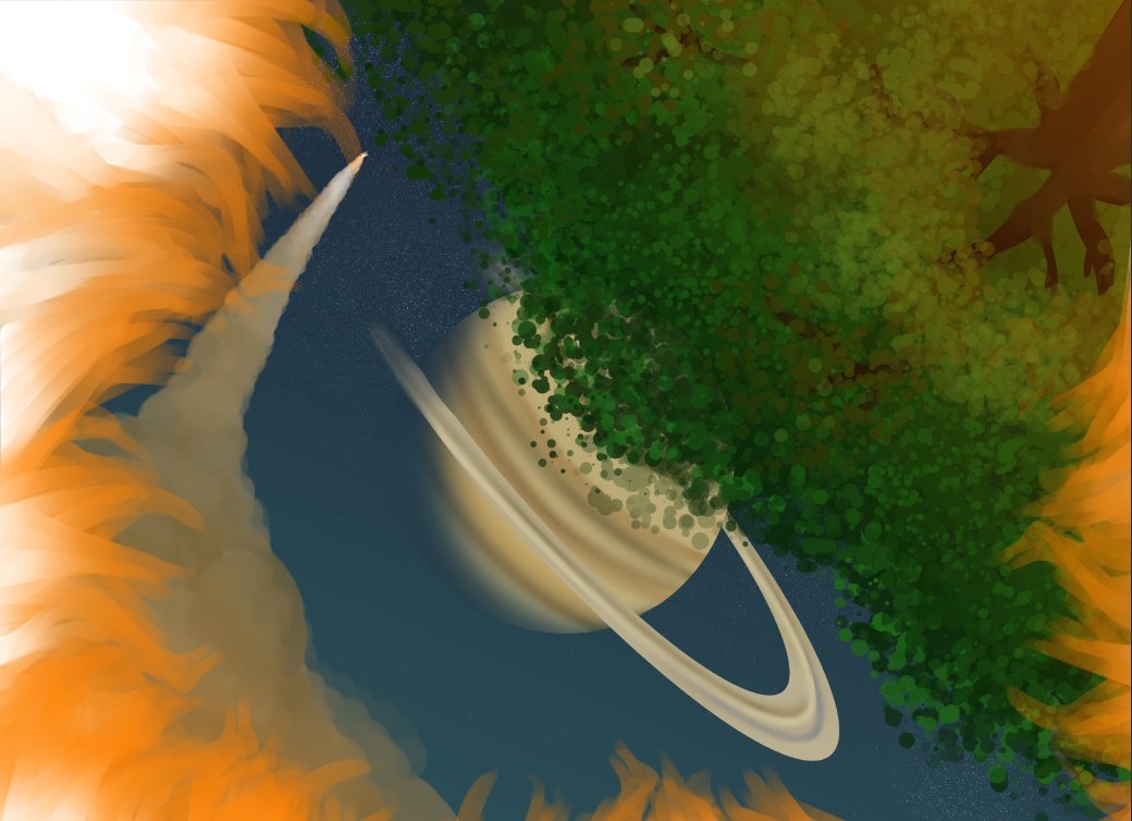 j_hickup's tweet photo. finished this unexpectedly early, so here it is!! just testing my tree abilities this far, as well as dynamic lighting 
#drawing #art #digitalart #digitalpainting #artwork #digitalartist #landscape #arttwt https://t.co/gyNKOrU1zs