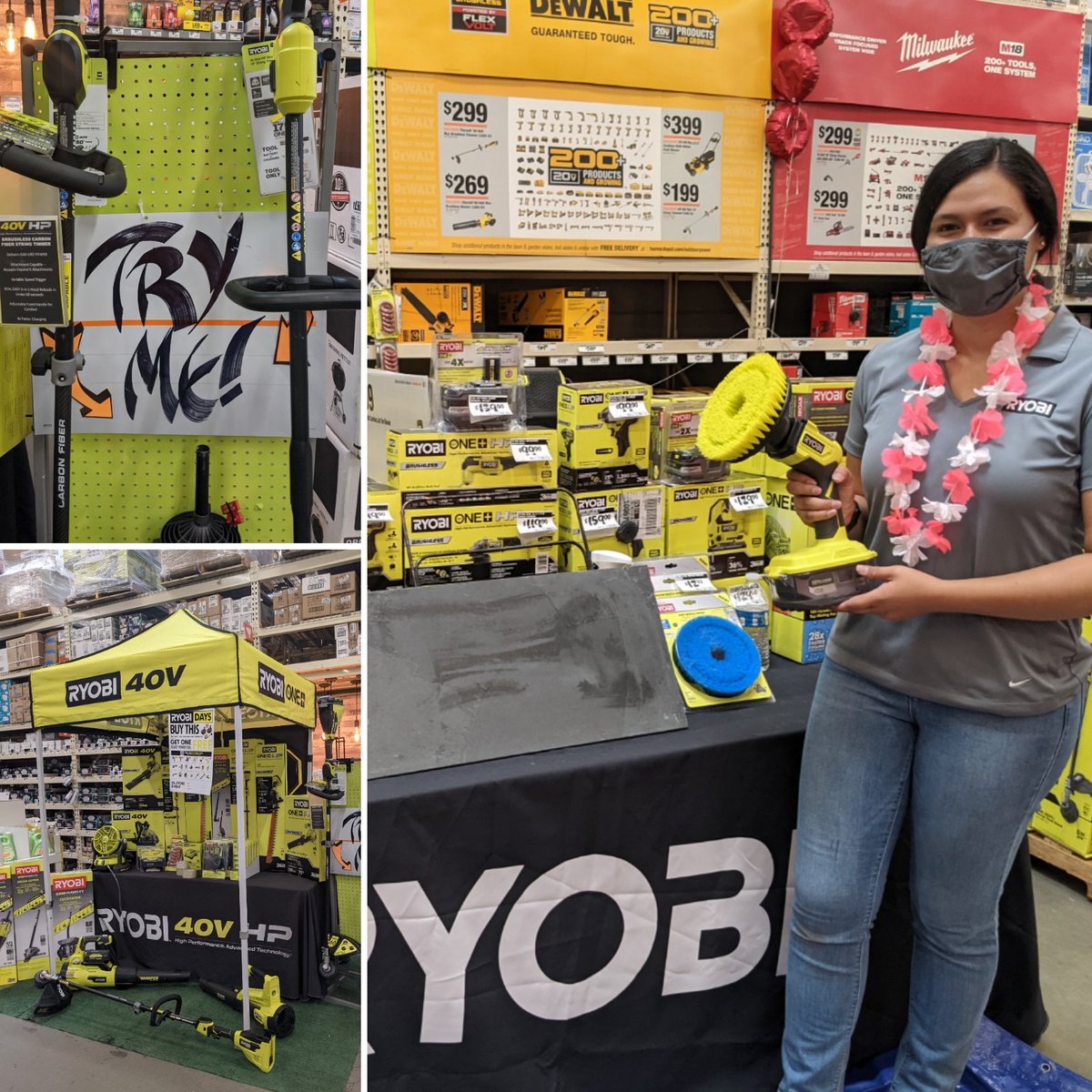 AuburnHD8597's tweet photo. Our Ryobi team is showing our customers how great these tools are by letting them try them out themselves! 
#8597forever #alwaysauburn #Ryobi #Ryobidays https://t.co/rnQgVOmvHv