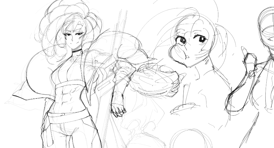 Still working on that update for Taeya and a EXTREMELY EARLY work on her new upgrade sword 