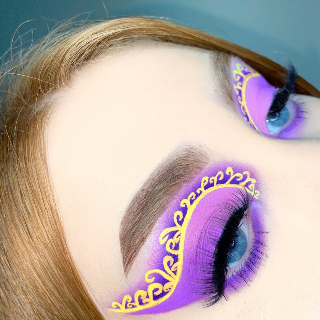 georgiamakeupp's tweet photo. tangled 💜💛 https://t.co/T5lJQVonsT