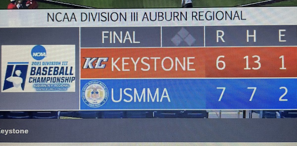 CoachToop's tweet photo. #USMMAFootball NCAA elimination game: down 0-6 in bottom of the 8th? Get 4 than win it in bottom of the 9th! Congrats ⁦@USMMA_Baseball⁩ - Survive &amp; advance! #StillInIt #NeverOutofIt #NormalBizz https://t.co/ebMeEdbq6g