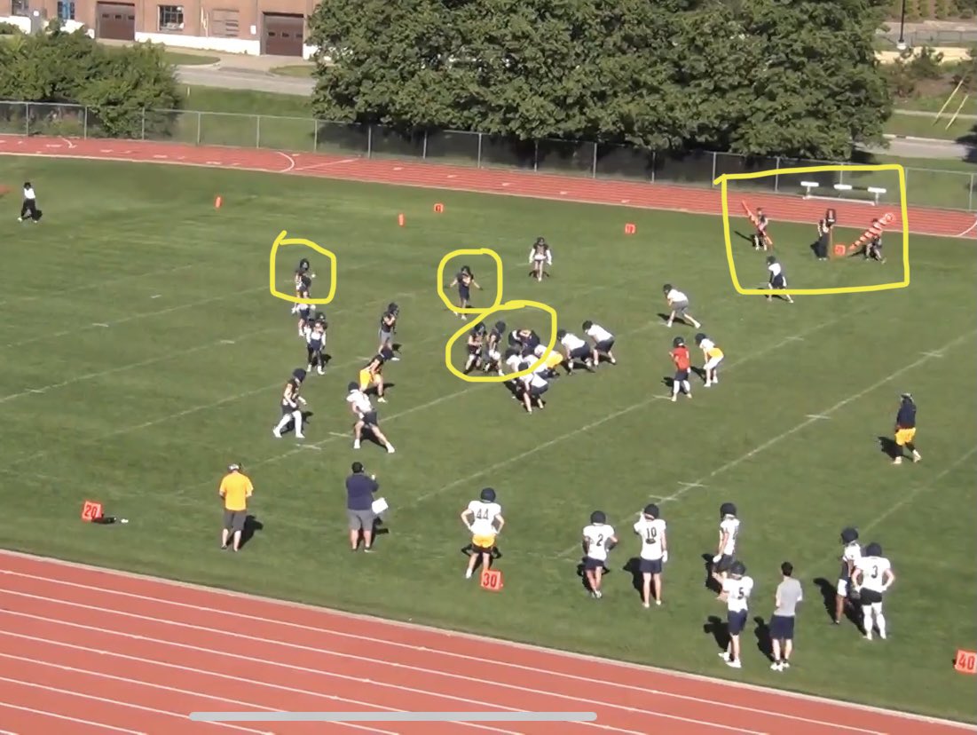 CoachBobDavies's tweet photo. Hey Siri, show me “playing fast”.
- Chains barely getting set ✅
- DL not in a stance ✅
- Multiple players with “palms up” ✅
#StackFast 💨 https://t.co/VW5tmHpFdo