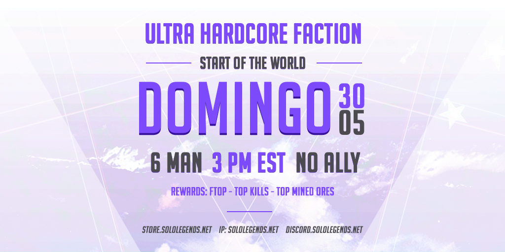 SoloLegendsNET's tweet photo. SOTW UHCF es Mañana a las 3 PM EST

⭐️x1 Blessed Rank
⭐️x1 Gkit Bard
⭐️x1 GKit Builder

📕 Para participar solo debes de:
🔓 RT + FAV + Seguir a @SoloLegendsNET https://t.co/Hqgl0LJOS3