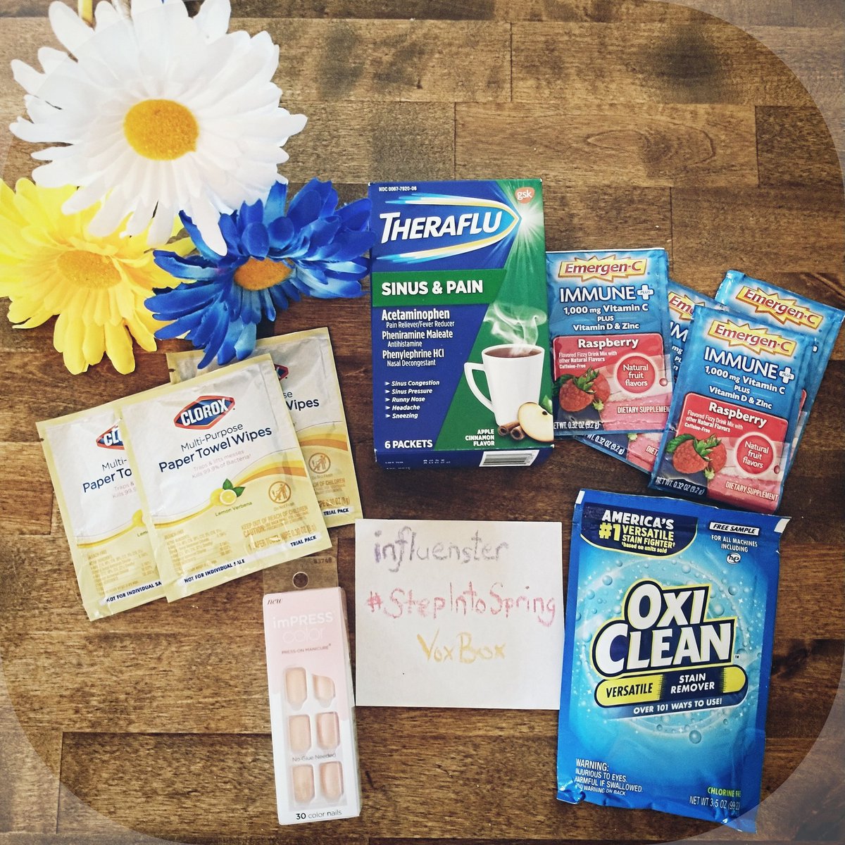 bepper42's tweet photo. #StepIntoSpring #CloroxPaperTowelWipes #emergeyourbest #TherafluPowerDown #imPRESSColor #MyOxiCleanVSR #complimentary #contest @Influenster @clorox @emergenc @therafluus @impressmanicure @oxicleanofficial https://t.co/wwEonHnzYW
