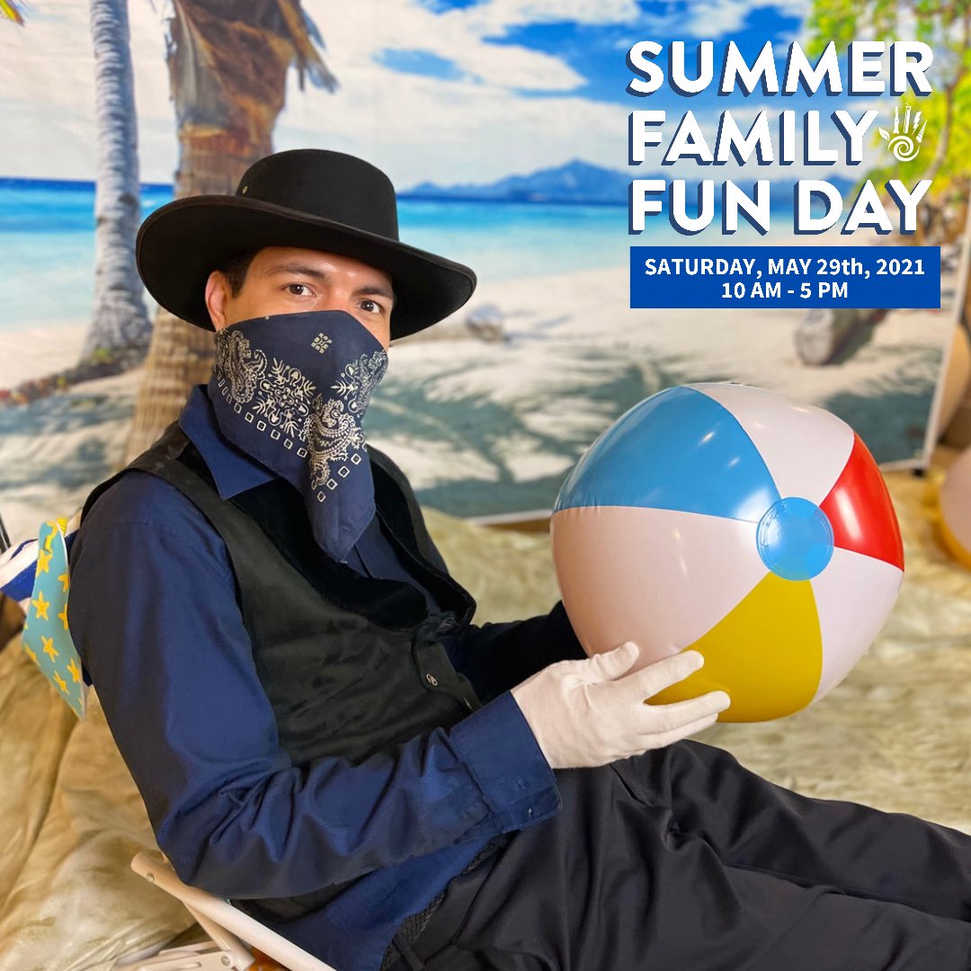Mr. Jones took a quick break from managing his General Store today to remind you to get your tickets for Summer Family Fun Day happening today until 5 PM! 🤠 Mr. Jones also volunteered to be our test model for the Beach Photo Op and...he approves! Visit ccmuseum.com/FamilyFun!☀️