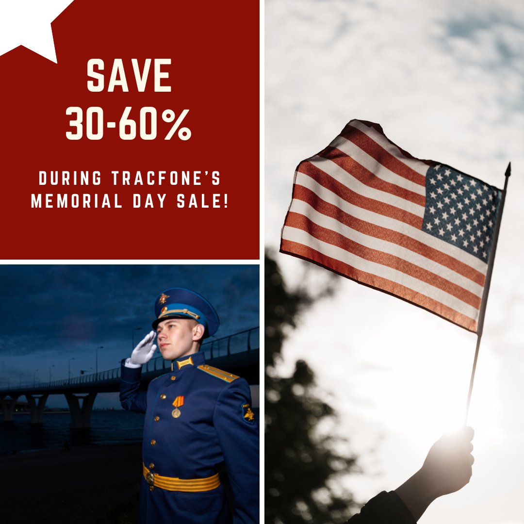 NexGen_Comm's tweet image. This Memorial Day, save 30-60% at Tracfone.
Happy Star-Bangled Savings!
#memorialday2021 #tracfone #honor