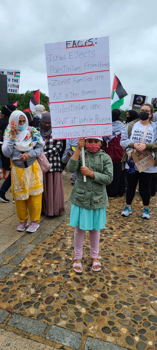 Girl with a sign rallying at the National March for #Palestine