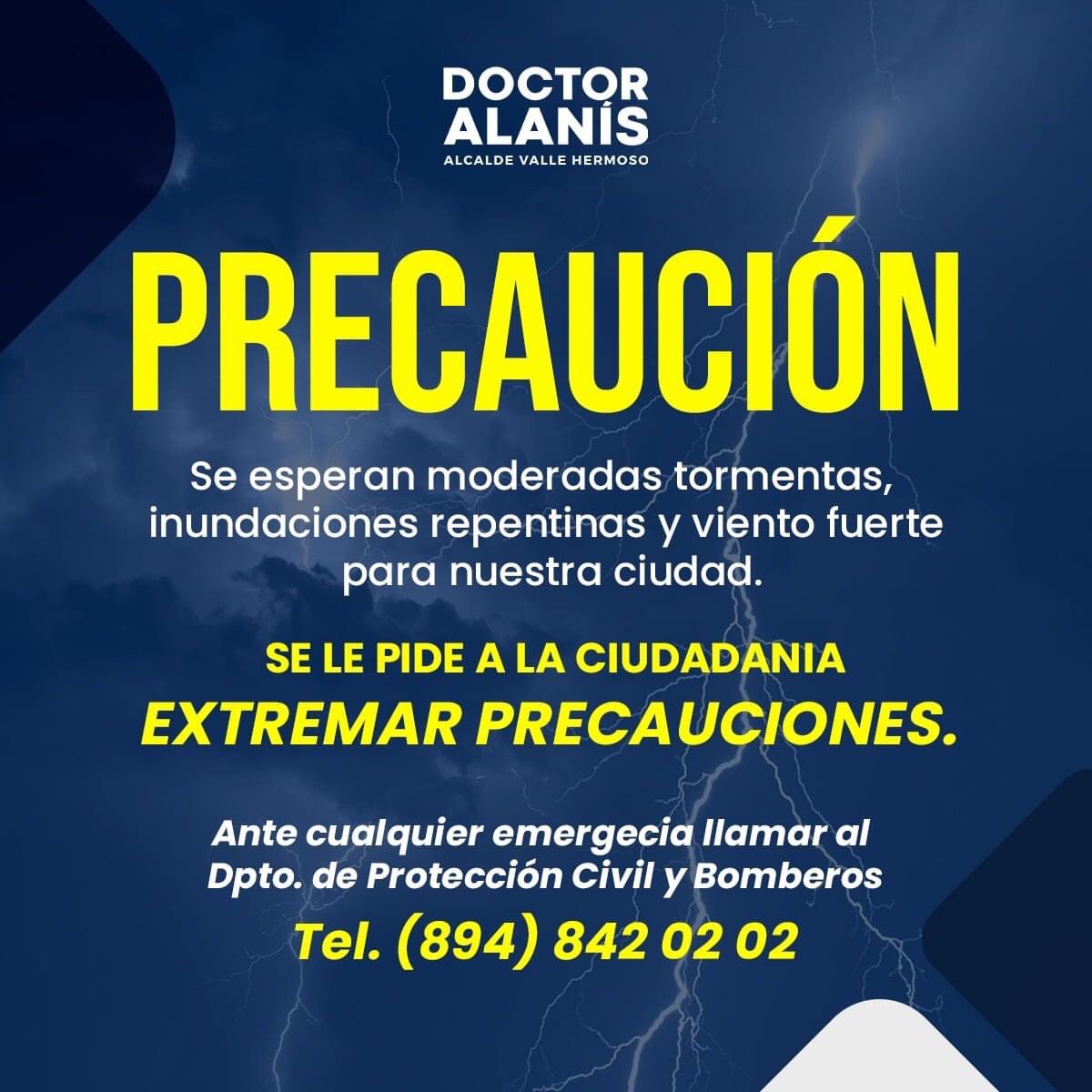 Extrememos precaución!!! 

#VotaPAN #AmigosdeAlanis #vallehermoso