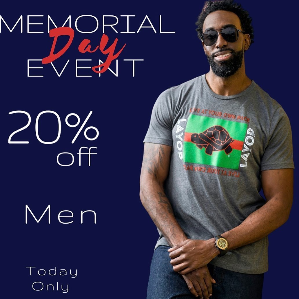 layop's tweet image. 🚨 🗣 TODAY 5.29 only! 

SAVE 20% on all men’s items at LAYOP.com! 🛍

NO code needed! Just throw it in the cart and check out and save some cash! 🐢®😎🧑🏾‍💻🌊🏄🏽‍♂️✌🏾❤️

#MemorialDayWeekend