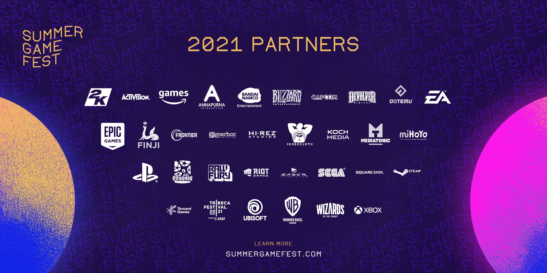 Ekspression Mængde af appetit Summer Game Fest on Twitter: "More partner announcements are coming next  week for #SummerGameFest Here's a look at the companies announced so far to  share updates with fans starting June 10: https://t.co/Qf3W0VjT3C" /