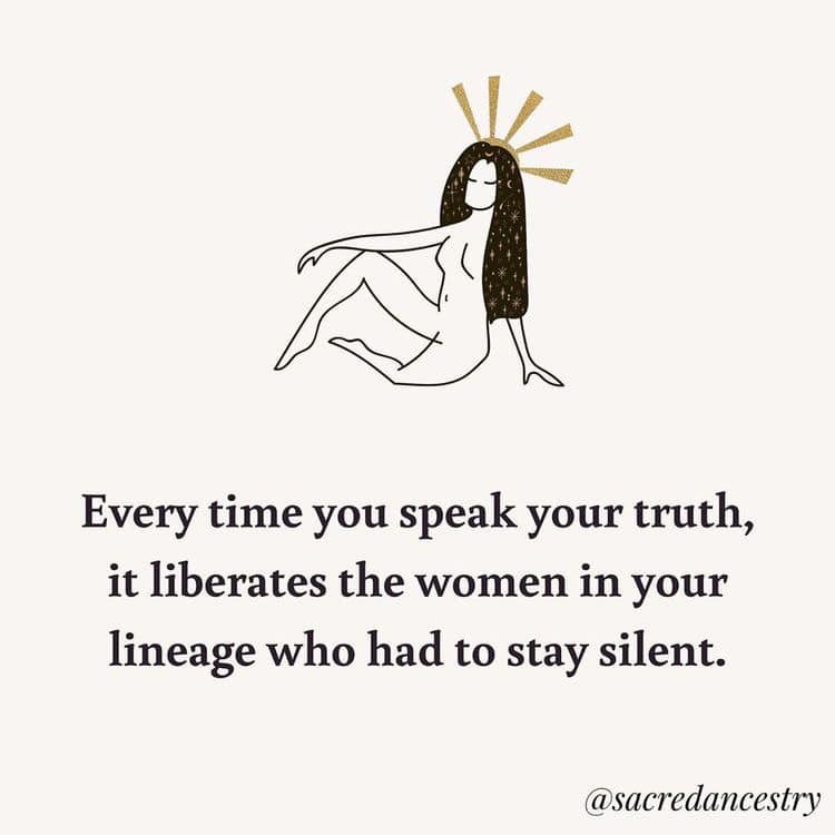 Consider the silence our ancestors had to suffer through. We need to be brave enough to speak up so that our daughters never know this cycle. #abusecycle #breakthecycle #abuse #endabuse #generationalabuse #healing