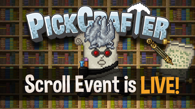 PickCrafterGame's tweet photo. Scroll Event is now LIVE and available for a limited time!
Can you find all the hidden scrolls?
#ScrollEvent #PickCrafter #Minecraft #Events https://t.co/xdaglzg0bA