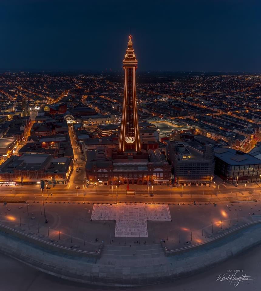 BpoolCouncil's tweet photo. Tonight and tomorrow, we’re lighting up @TheBplTower in tangerine to mark @BlackpoolFC reaching the @SkyBetLeagueOne Play-Off Final at Wembley.
We wish the club all the best for tomorrow’s big game! We’re all rooting for you! 🍊 #UTMP #backingblackpool https://t.co/zhrocU2Udz