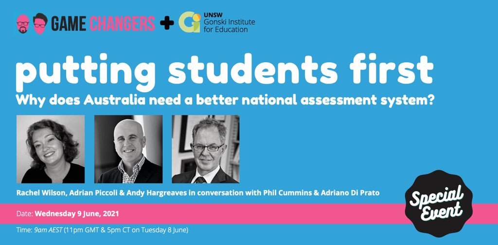Game Changers 𝕏 (@gamechangerspc) on Twitter photo Putting Students First. 
You are invited to join our hosts for a special #GameChangers and @GonskiInstitute live event. 
Free registration: forms.zohopublic.com/learn6/form/Pu… #aSft Putting Students First. 
You are invited to join our hosts for a special #GameChangers and @GonskiInstitute live event. 
Free registration: forms.zohopublic.com/learn6/form/Pu… #aSft
