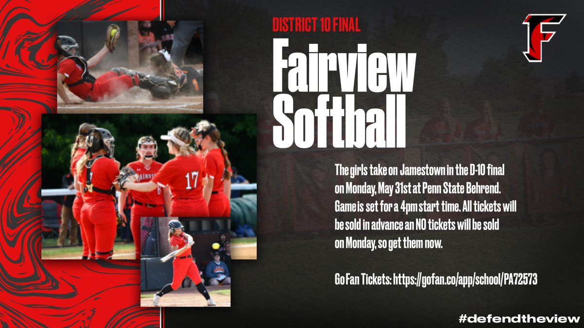 Get your tickets for the D-10 final now. Tickets will not be sold on Monday. Get them here: gofan.co/app/school/PA7…