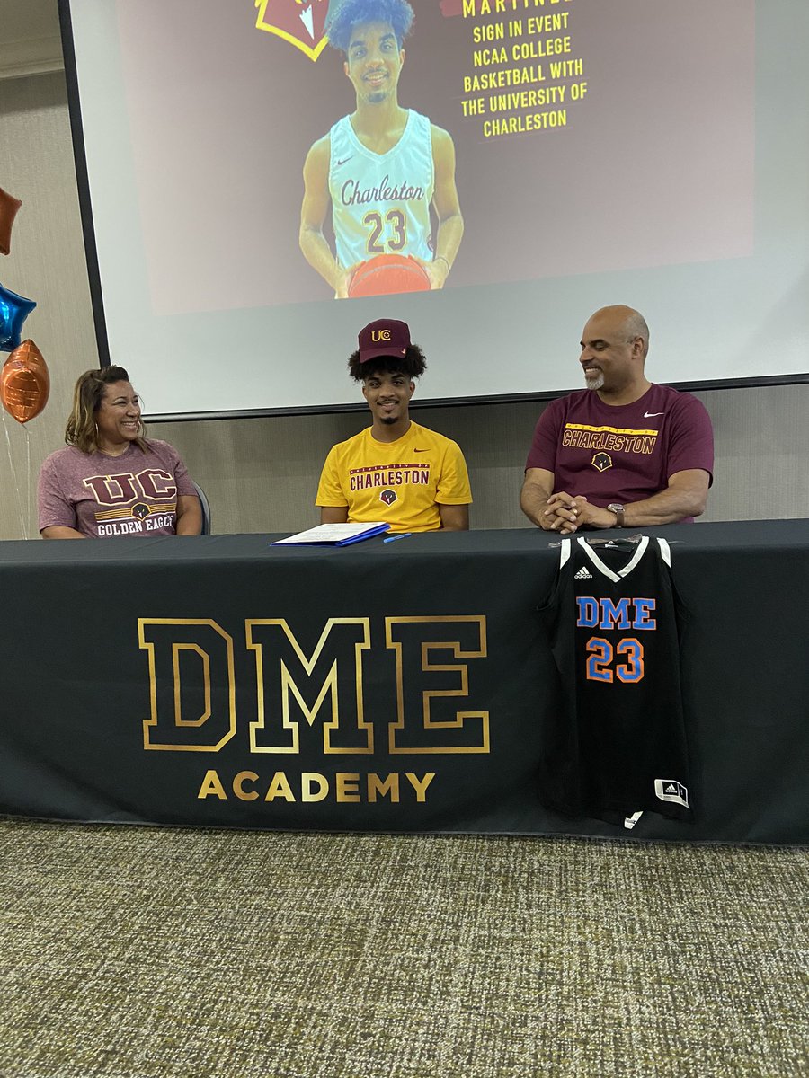 Congrats to DME Senior PG <a href="/marcosbigbucket/">Marcos Martinez</a> for signing today to The University of Charleston! <a href="/panaggio34/">Matt Panaggio</a> <a href="/gbearer12/">Greg Bearer</a> <a href="/FLSharksClub/">Coach PJ Suarez</a>