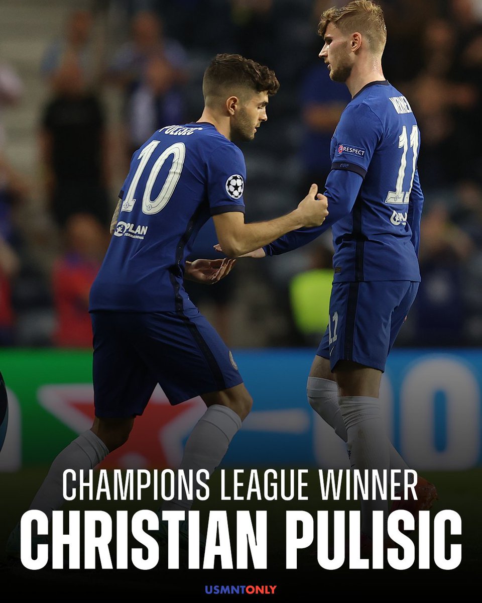 usmntonly's tweet photo. CHRISTIAN PULISIC IS A CHAMPIONS LEAGUE WINNER 🏆 https://t.co/FkBC2qbL3K