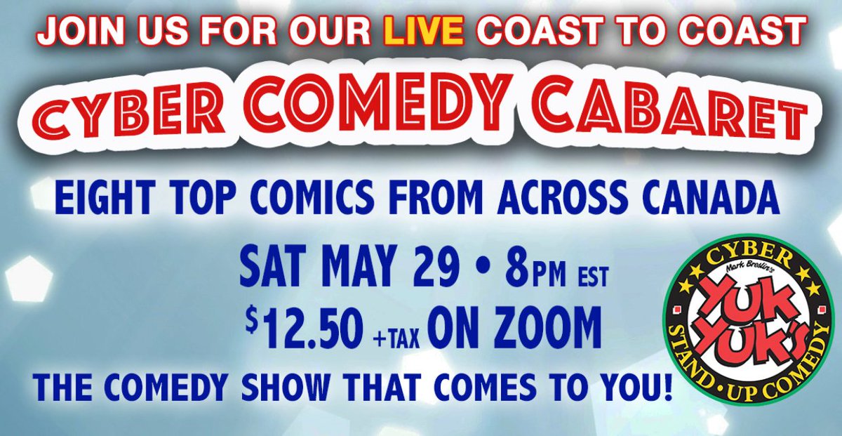 Ticket sales extended to 7PM - show starts at 8PM!

Get’ em here: bit.ly/2Q8heiU

Hosted by <a href="/MarkBreslin5/">Mark Breslin</a> 
Featuring 8 Top Comics from across Canada:<a href="/Trav_is_lindsay/">Travis Lindsay</a> <a href="/BritanyLyseng/">ᵉElon Mυsk🇸🇴▫️</a> <a href="/ThaFloatingHead/">Laurie Elliott</a> <a href="/BenBankas/">Ben Bankas</a> <a href="/ByronBertram/">Byron Bertram</a> 
<a href="/Sterlingsjokes/">Sterling Scott</a> <a href="/RobPue_/">Shushup.</a> <a href="/jeanpaulcomedy/">Tobago Slim</a>