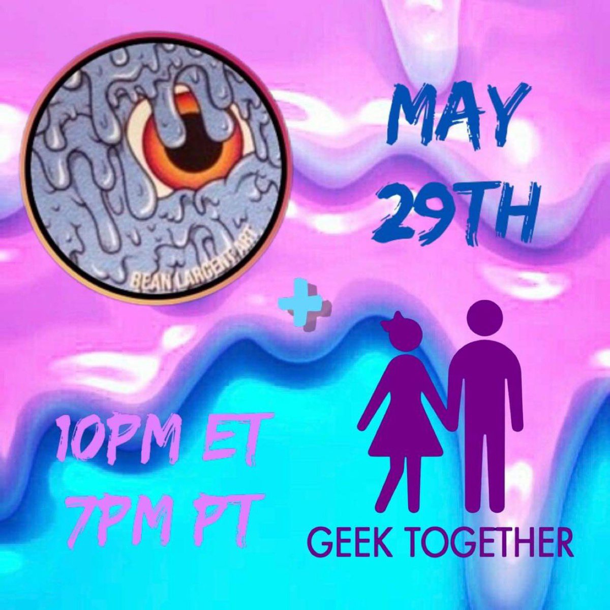 Join us tonight as we continue our #GTSummerArtists interviews. This week we are joined by Bean Largent Art. Toy designer and mold maker master for many of our favorite designers.

May 29th 7PM PT / 10PM ET

twitch.tv/GeekTogether

#designertoys #interview