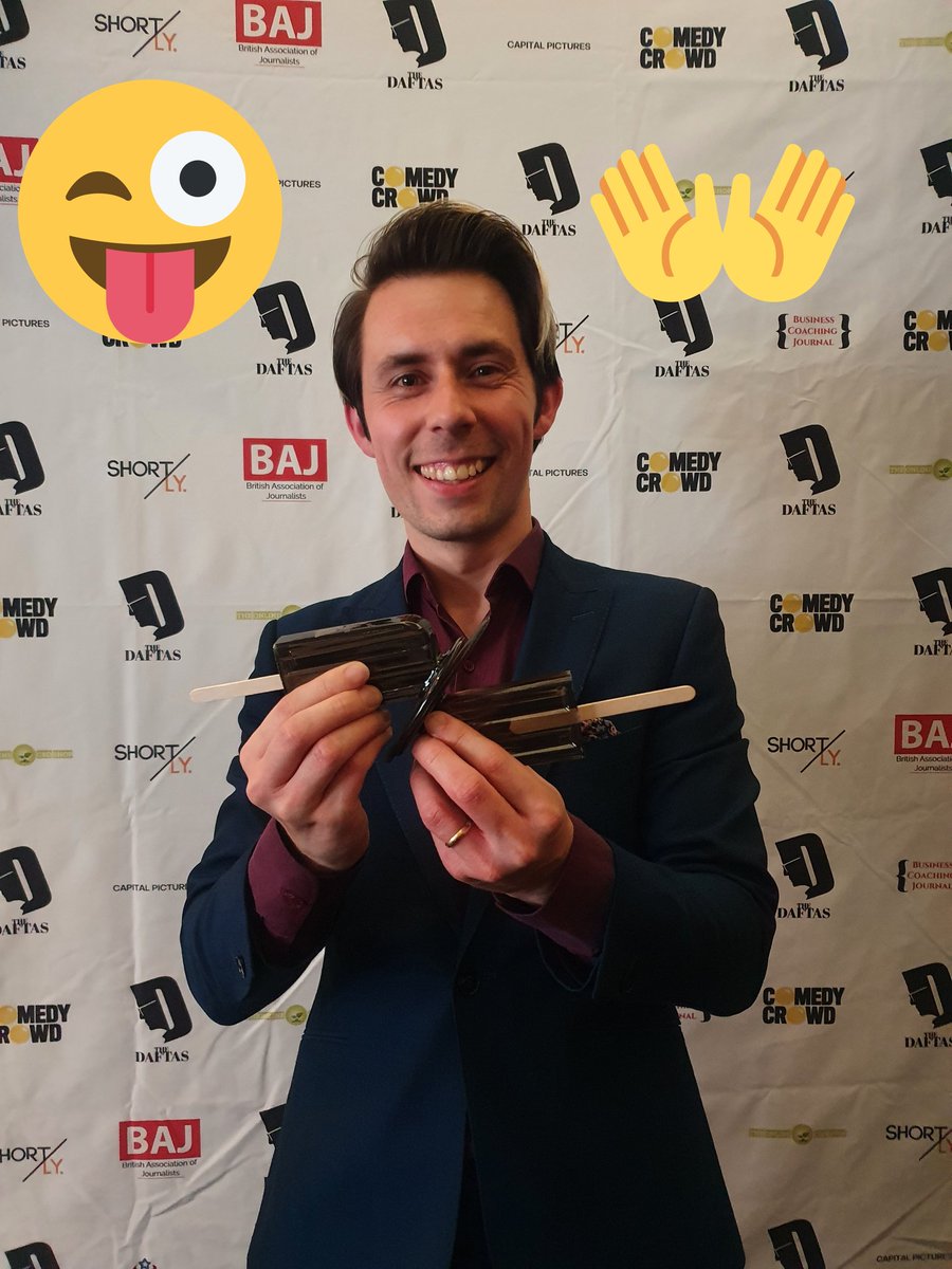 OhHiRalphJones's tweet photo. Mm, distinctly odd making conversation with strangers in enclosed spaces again but HEY, @The_Awkward_S WON TWO DAFTAS! Very proud of the boys. #thedaftas https://t.co/MfF6nDUObq