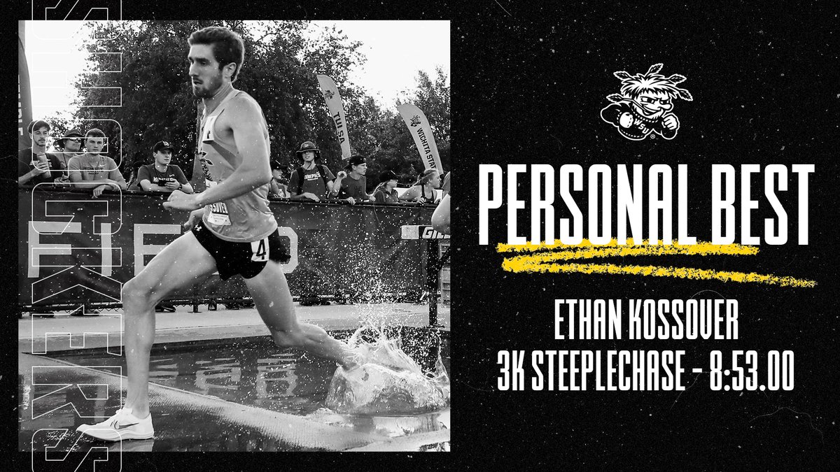 GoShockersTFXC's tweet photo. Ethan Kossover ends his season and Shocker career with a four-second PR in the 3,000-meter steeplechase.

He runs a time of 8:53.00 to improve his own No. 7 time in school history.

Congrats on a great race and a great career, Ethan! https://t.co/Pcb8Doxo0e