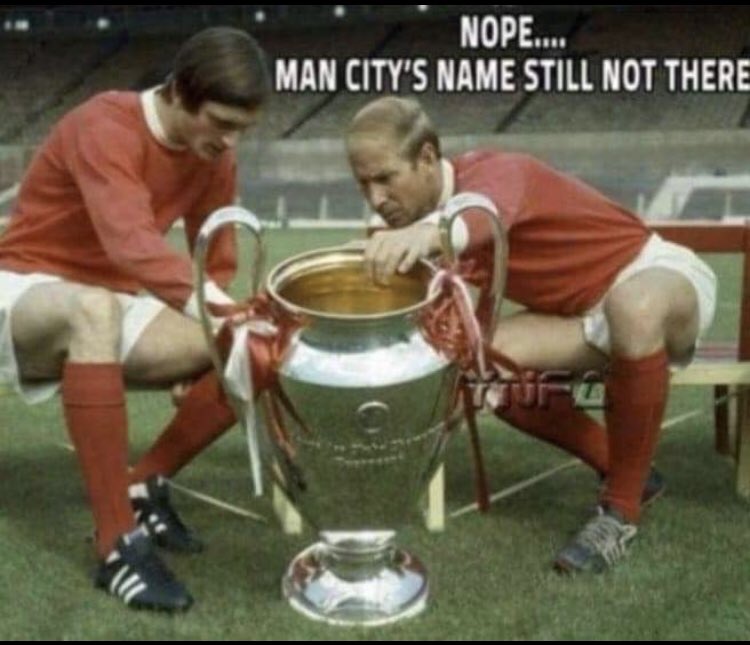 MUFCCode's tweet photo. Hahahaha 
Pep can keep on crying, but there's only one Manchester. ❤
#UCLfinal https://t.co/I3qMD4Lk9T