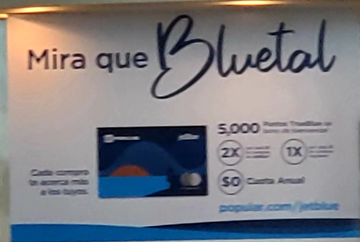 LanguageDivas's tweet photo. @JetBlue #jetbluepr #jetbluepuertorico
Esta campaña publicitaria en Puerto Rico está GENIAL. Peeero, hay que ponerle el acento al "qué". ¡Mira qué bluetal! #ortografía #acentodeexclamación https://t.co/MKYo85ZL6A