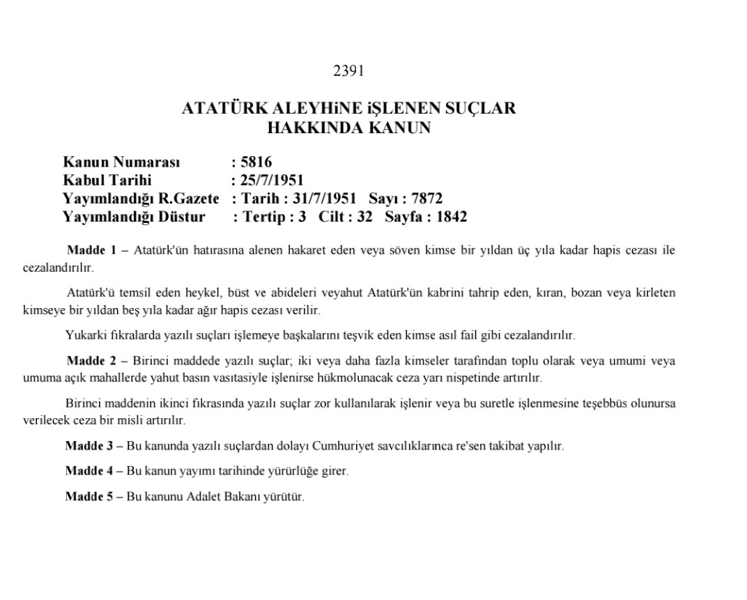 #MustafaKemalAtatürk e hakaret eden imam için kanunları uygulayın.