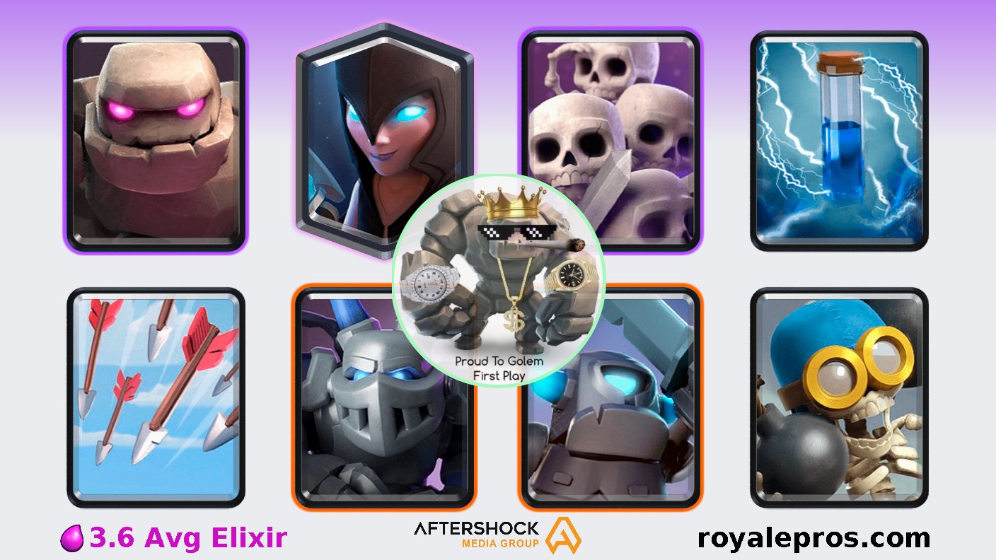 Royal's BEST Golem Deck has BOMBER?!, Best Golem Deck has BOMBER?! ft  Royal Subscribe here -  By CWA Mobile Gaming