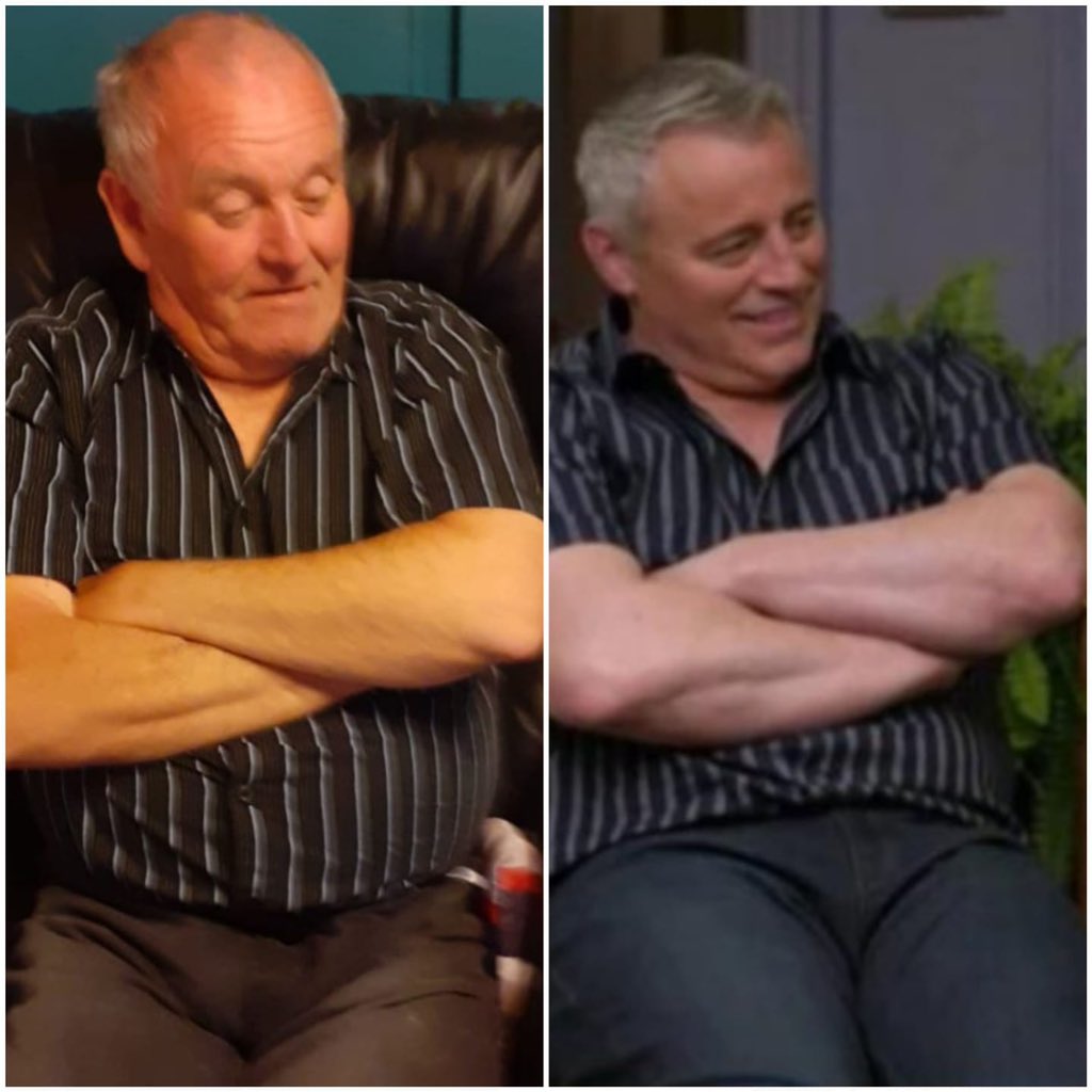 Who wore it best, #mattleblanc or my Dad??!! 😂😂