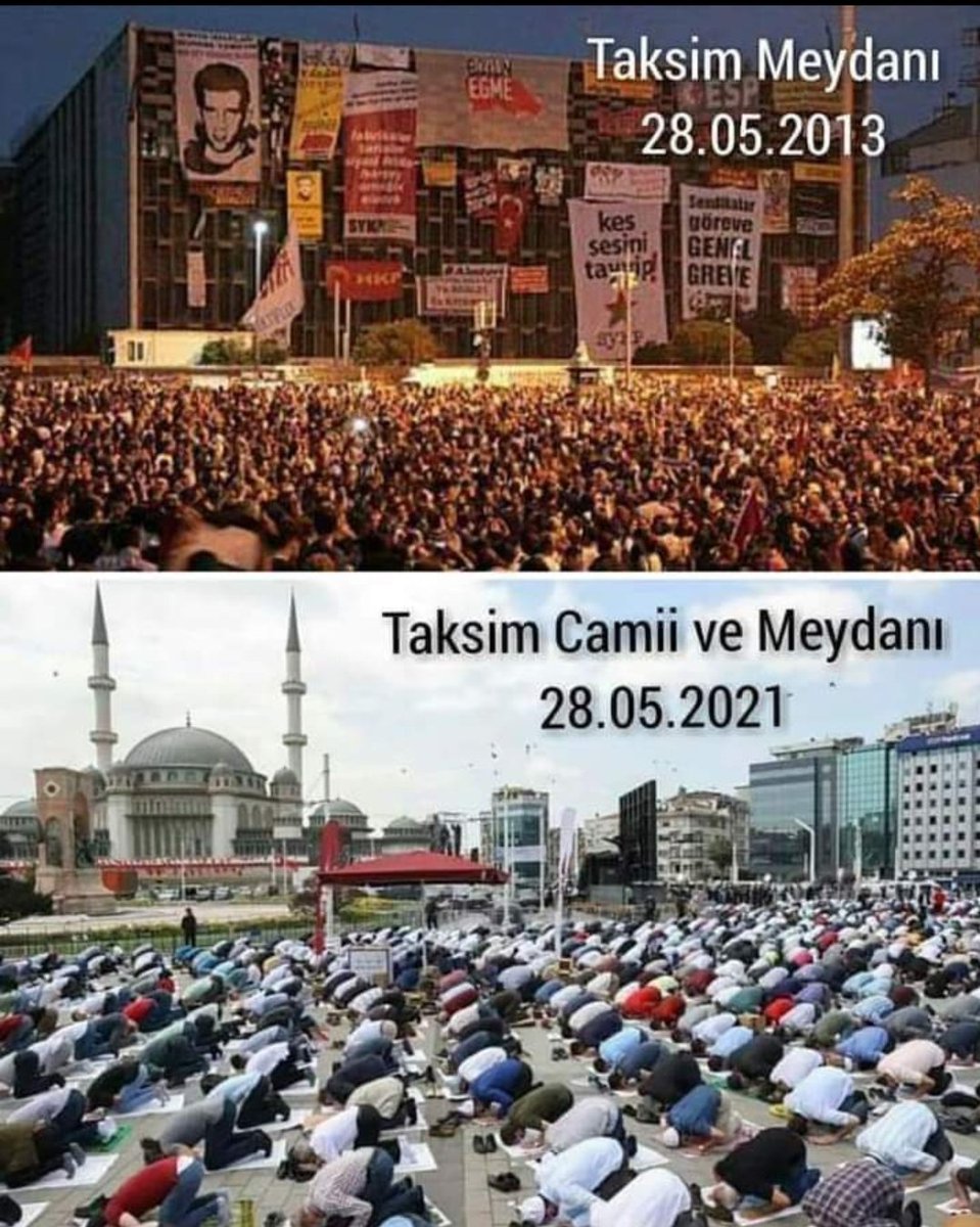 Bu bir meydan okumadır Sanmaki bu kuru bir kavgadır
Bu hacla hilalin kavgasıdır
150 yıllık Ukte
150 yıllık hayal bu

#TaksimCamii
#ErdoganlaBirlikteyiz
#HizmetSevdalısıReis
#CumhurSeninYanında