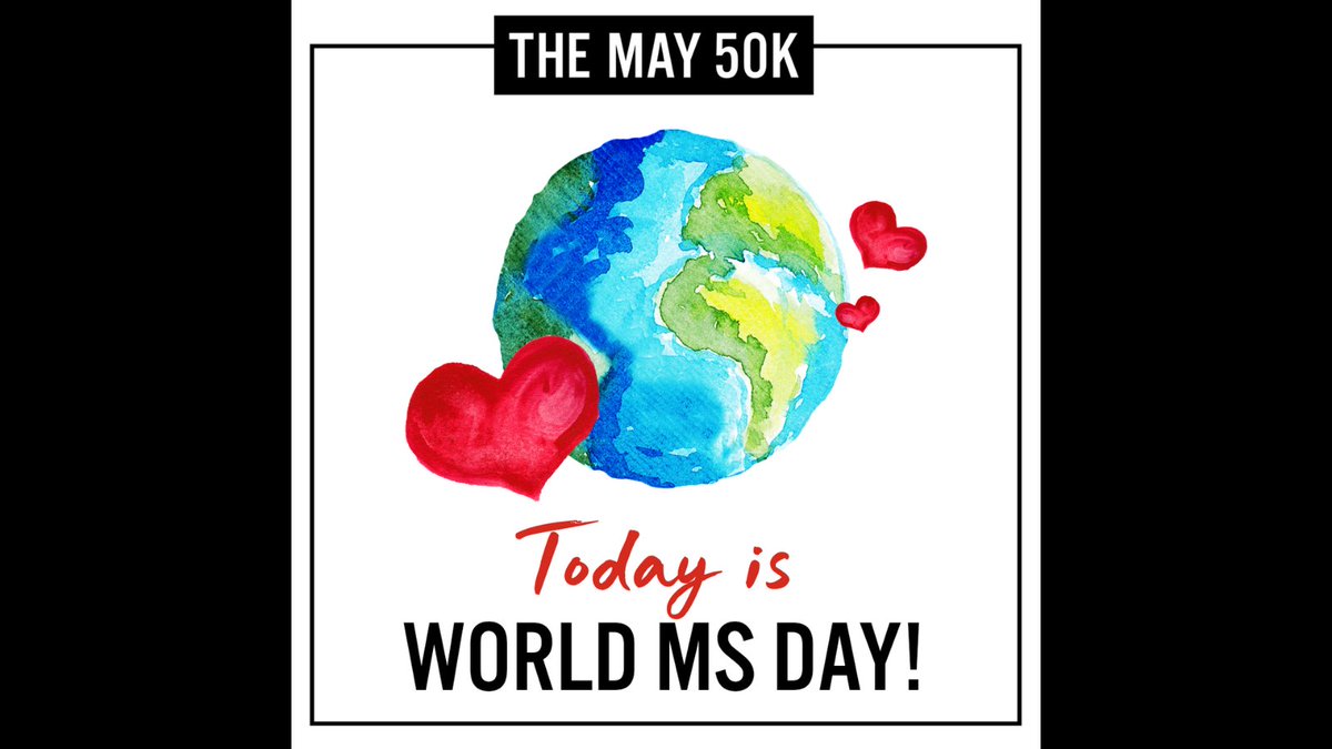 TODAY is WORLD MS DAY! 🌏 ❤️ 

Taking action TODAY and TOGETHER, we can raise awareness for this cruel disease. 

Spread the word. We need YOU. The more you share, the greater awareness you will build for much-needed MS research. 💪🏻 

#TheMay50K #KissGoodbyeToMS