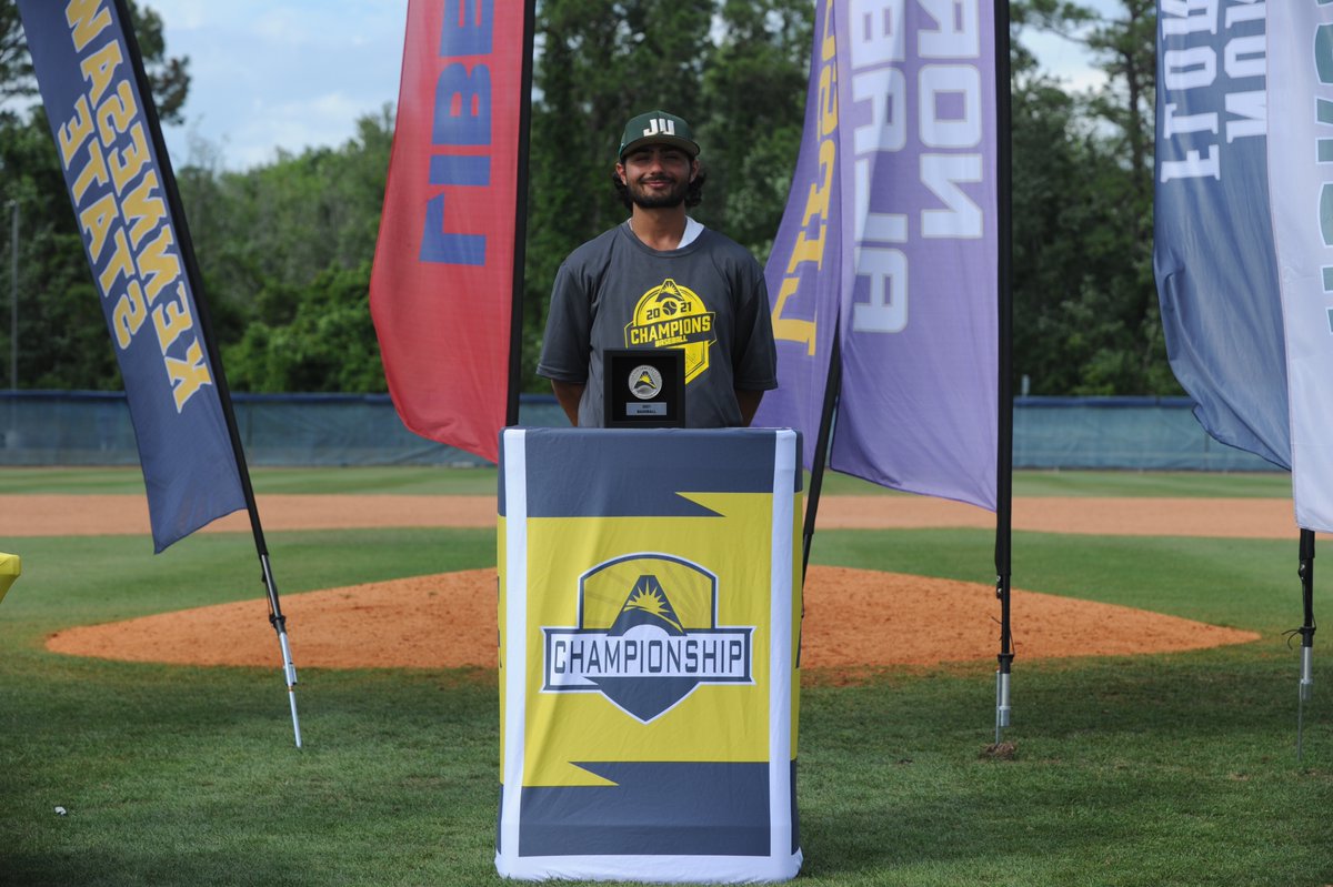 JUBaseball's tweet photo. ASUN All-Tournament Team: 

🟢Grabsky 
🟢Hunter 
🟢Adams 
🟢Julylia 

#JUPhinsUp https://t.co/LlQTHu1KiZ
