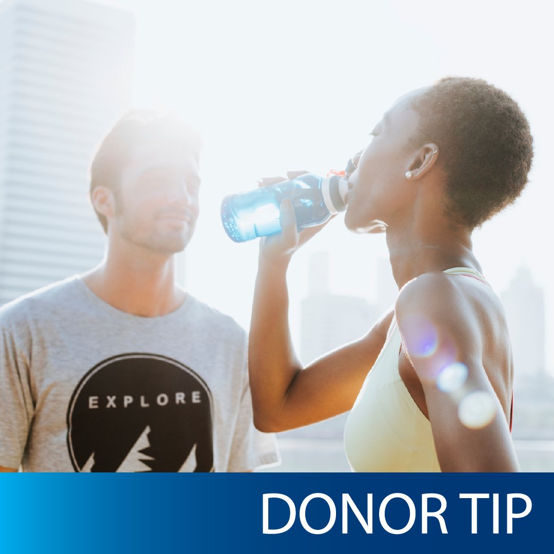 KEDPLASMAUSA's tweet photo. DONOR TIP: Drink 4-6 glasses of water 2-4 hours BEFORE & AFTER donating plasma.
It's very important (especially during the summertime) to stay hydrated!
#DonorTip #HealthyDietHealthyDonor #KEDPLASMA #PlasmaDonorsSaveLives https://t.co/CuwwFGgQwJ