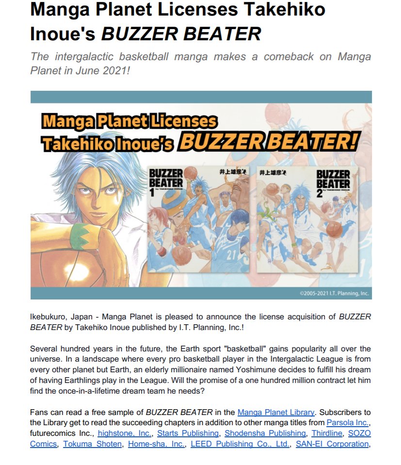 Theoasg Subscription Service Manga Planet Has Announced At Their Anime North Stay At Home Panel That They Ve Licensed Takehiko Inoue S Buzzer Beater T Co Kc4tpxsgjw Theoasg Subscription Service Manga Planet Has Announced At Their Anime North Stay At Home Panel That They Ve Licensed Takehiko Inoue S Buzzer Beater T Co Kc4tpxsgjw