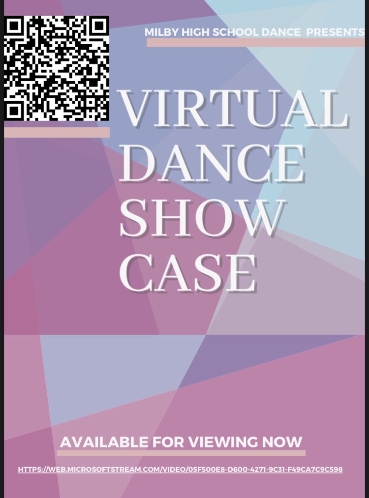 Milby Dance presents our Virtual showcase. Enjoy! featuring a variety of dance styles.✨(click the link or scan the code)
web.microsoftstream.com/video/05f500e8…