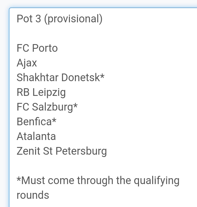 Bayern Germany On Twitter 2021 22 Champions League Group Stage Draw Pots Pot 1 2 Confirmed Pot 3 4 Depend On Qualifying Rounds