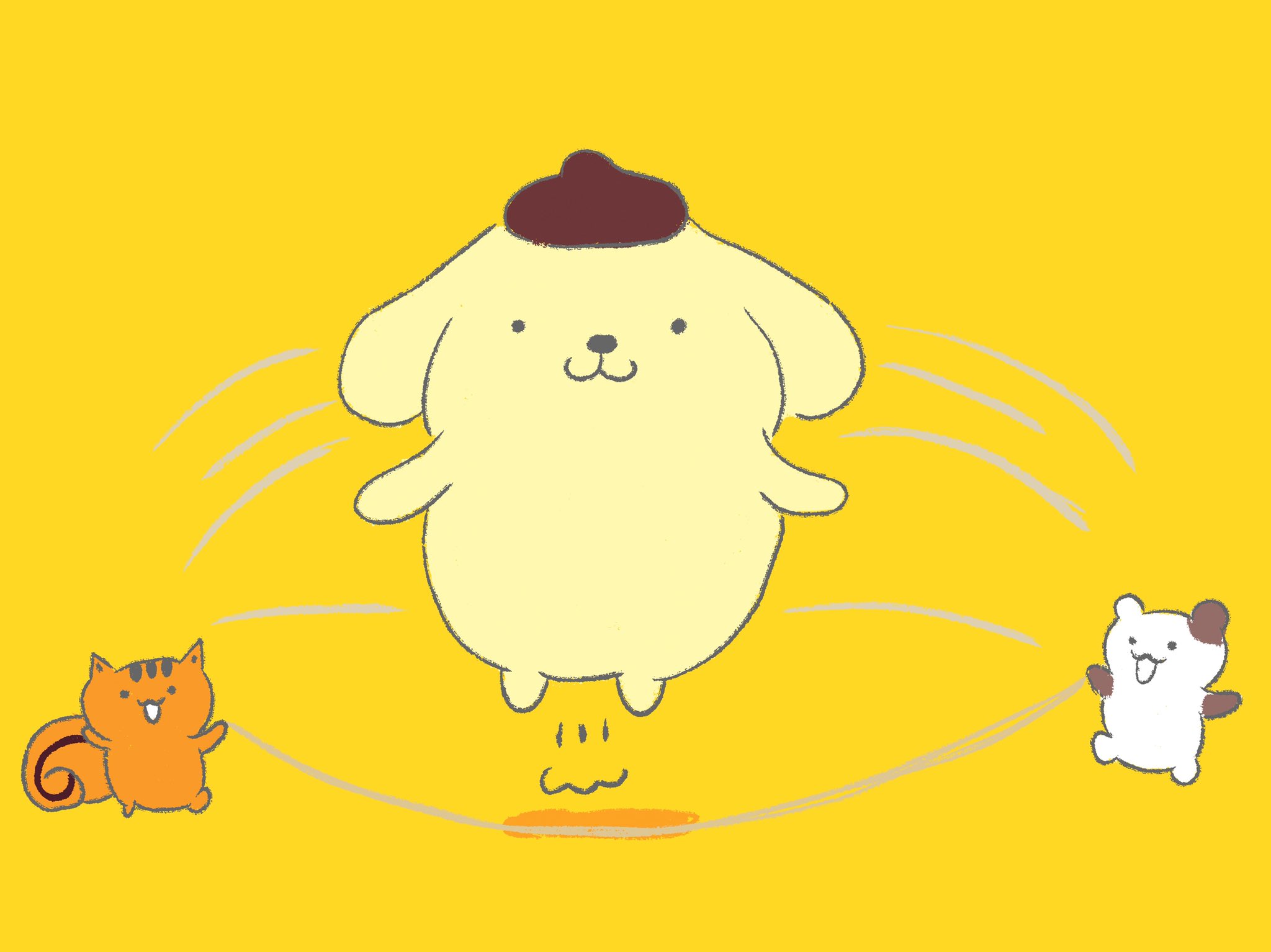 Aki イラストレーター 仲間たちと大縄跳びをしているポムポムプリン イラスト イラストレーター かわいいイラスト 私の絵柄が好みって人にフォローされたい みんなで楽しむtwitter展覧会 T Co 5l4kdewghx Twitter