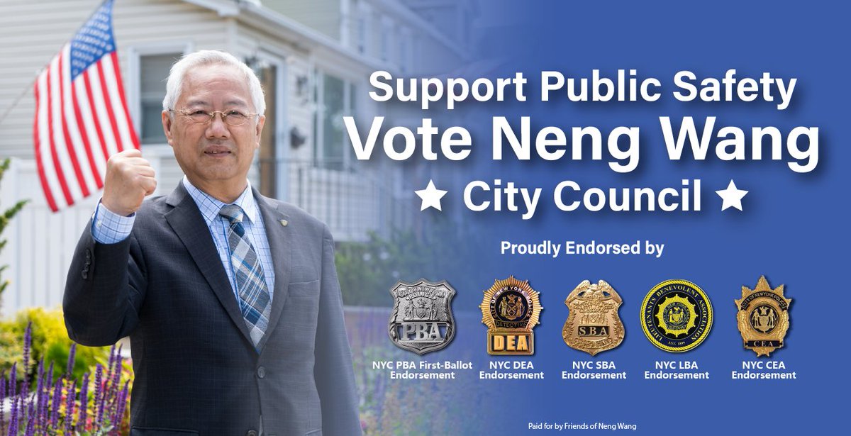 WangForFlushing's tweet photo. I want to thank everyone for their generous support. Our priority is order and the legal system, and if elected, I will work to ensure that safety is restored to our community. Once again, we wouldn’t be able to achieve these goals without everyone’s support. Thank You! https://t.co/xR0XpoTfmb