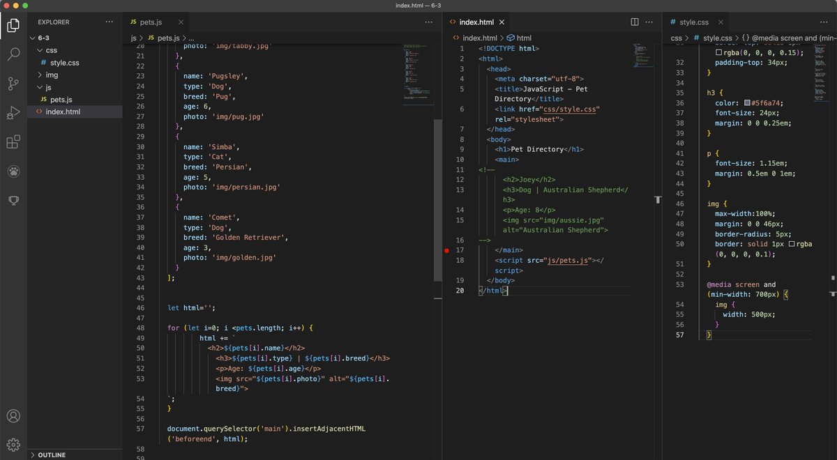 mariaionova's tweet image. Day 6/100
Today's Progress:
1. Loop through an object
2. Convert an array of arrays into an array of objects
3. Create a script that builds and displays on a page a pet directory
github.com/mionova/100Day……
#100DaysOfCode #100daysofcodechallenge #javascriptNewbie